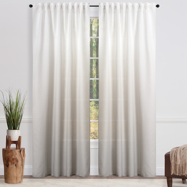 Chanasya Ombre Gradient Semi-Sheer Window Curtain Panel Pair (Set of 2)