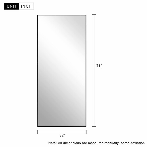 Modern Full Length/Floor Mirror Freestanding In Living/Sitting Room