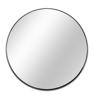 30 Inch Black Round Wall Mirror - 30 Inch