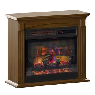 duraflame Wall Mantel Infrared QuartzElectric Fireplace with Crackling Sound