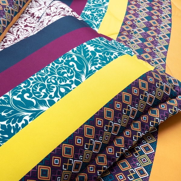 Lush Decor Boho Stripe Reversible Oversized Comforter