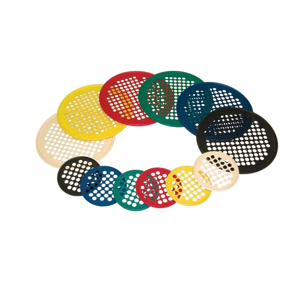 CanDo Hand Exercise Web - Low Powder - 14" Diameter - 6-piece set (tan, yellow, red, green, blue, black)