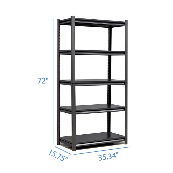Heavy Duty 5-Tier Metal Shelving Unit for Garage, Basement, Kitchen, Pantry, Closet - 2500lbs Weight Capacity