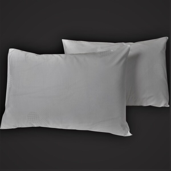 Just Linen 500 TC Cotton Jacquard Damask Pack of 4 Queen Pillow Cases