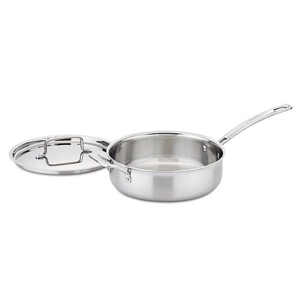 Cuisinart MCP33-24HN MultiClad Pro Stainless 3-1/2-Quart Saute Pan with Helper and Cover