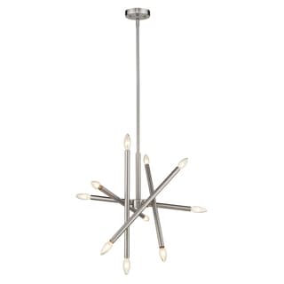 Chloe 10-light Brushed Nickel Sputnik Pendant - Brushed nickel