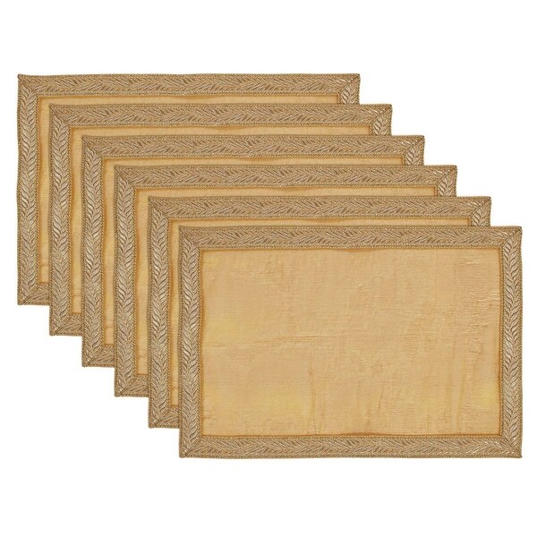 Tinsel Placemat Set of 6 12x18 - Placemat 12x18