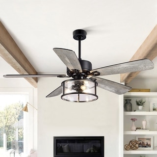 52" Ceiling Fan with Light Kit and Remote 5-Blade