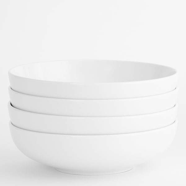 Euro Ceramica Essential Stoneware 9.25" Bistro Bowl (Set of 4)