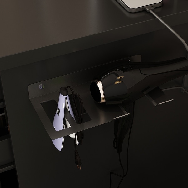 Vanity Desk Makeup Table Sliding Lighted Mirror Dresser Bracket Outlet