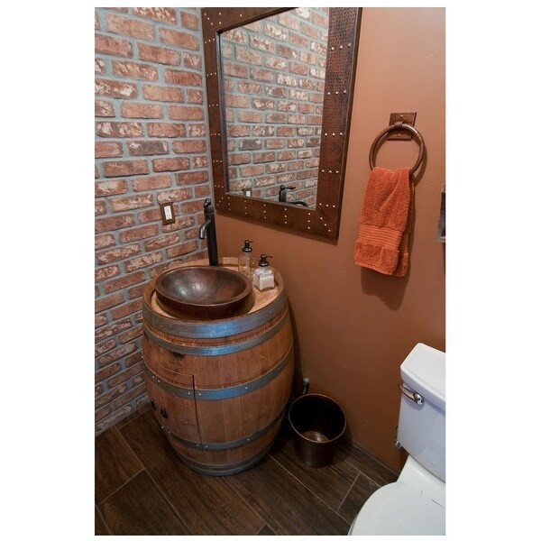 Premier Copper Products Hand Hammered Copper Waste Bin / Trash Can -