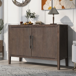 Storage Cabinet Sideboard Wooden Cabinet with 2 Metal handles and 2 Doors