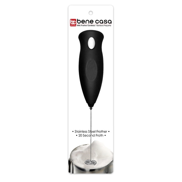 Bene Casa cordless milk frother, fast milk frother, hot and cold milk frother, portable milk frother, easy grip, wipe clean