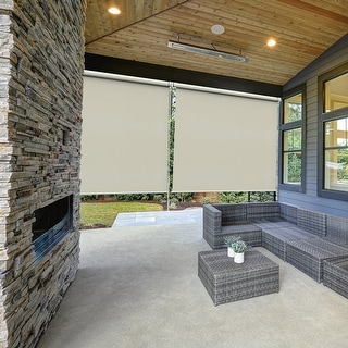 Crank Operated Roll Up Solar Shades, Multiple Sizes