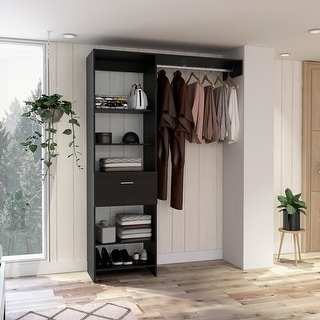 1-Drawer and 4-Shelf Closet System