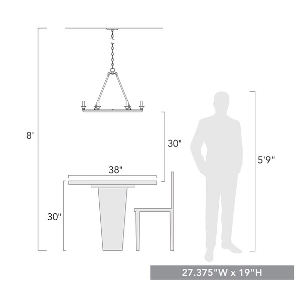 Saxon 6 Light Chandelier