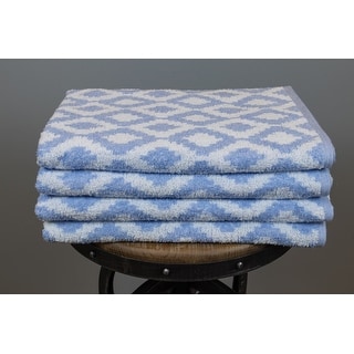 Fibertone Bleach Safe 4-PK Geometric Diamond Beach Towel Set (60x30)