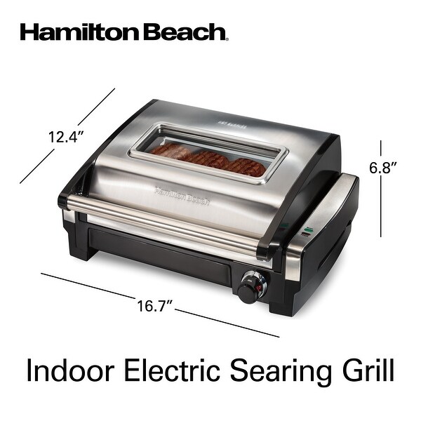 Hamilton Beach Indoor Searing Grill with Lid Window
