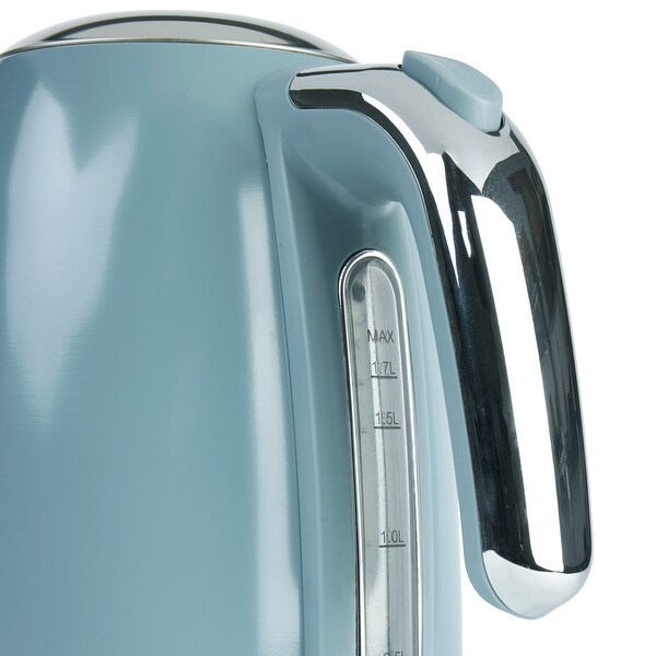 HADEN Brighton Sky Blue 1.7 Liter Stainless Steel Electric Cordless Kettle
