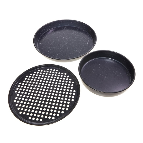 Curtis Stone Dura-Bake 3-piece Pizza Pan Set