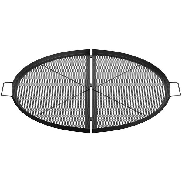 VEVOR 30" Round Cooking Grate X Marks Heavy-Duty Steel Round Fire Pit Grill