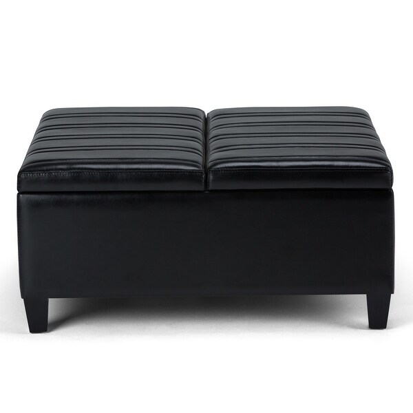 WYNDENHALL Tyler 36 inch Wide Contemporary Square Table Ottoman