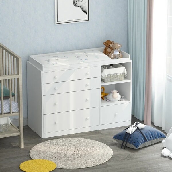 5 Drawers Cabinet Chest Bedroom Storage Bookcase Baby care cabinet