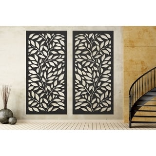 HighlandHome Laser Cut Metal Privacy Fence Screen, 24" x 48"/pc