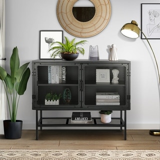 43 inch wide Industrial Metal Sideboard Storage Cabinet