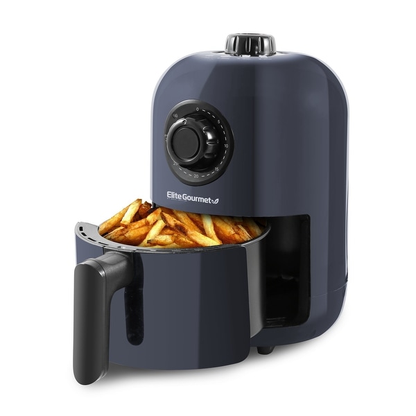 Elite Gourmet 1Qt Compact Air Fryer, Slate Blue