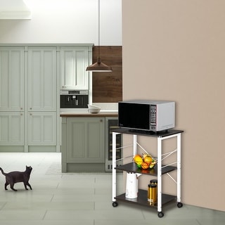 3-Tier Kitchen Utility Microwave Oven Stand Storage Cart Baker's Rack