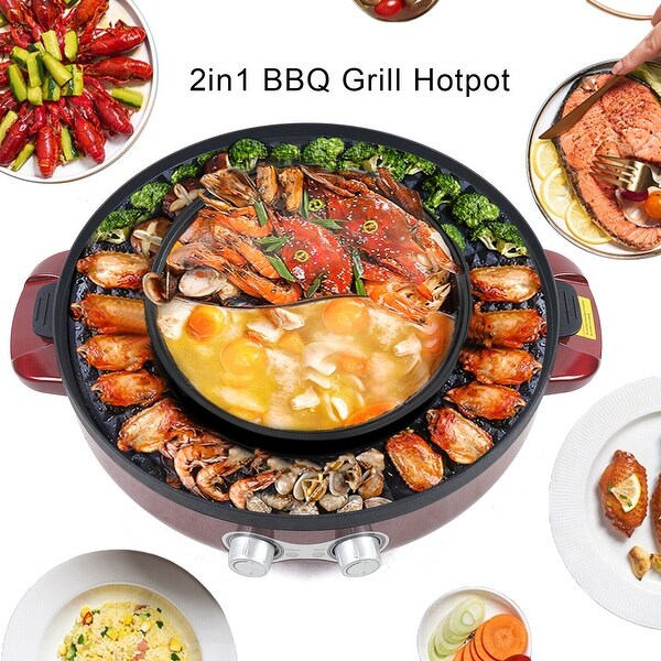 Portable Electric Smokeless Grill with Non-Stick Coating