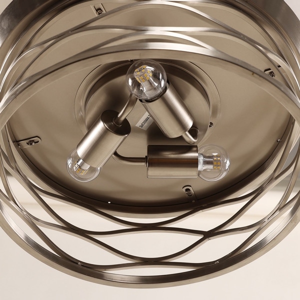 36-inch Retractable 3-Blade Modern Metal Chandelier Ceiling Fan with Remote