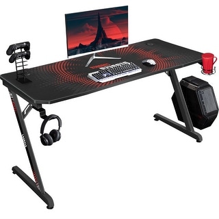 Homall Gaming Desk Z Shaped Full Piece of Mouse Pad Computer Desk