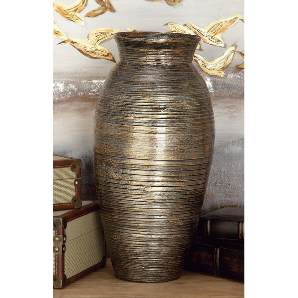 Brown Dried Plant Material Traditional Vase 20 x 10 x 10
