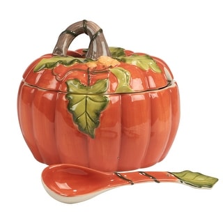 Certified International Harvest Morning Pumpkin Tureen/Ladle 112 oz. - 112 Oz.