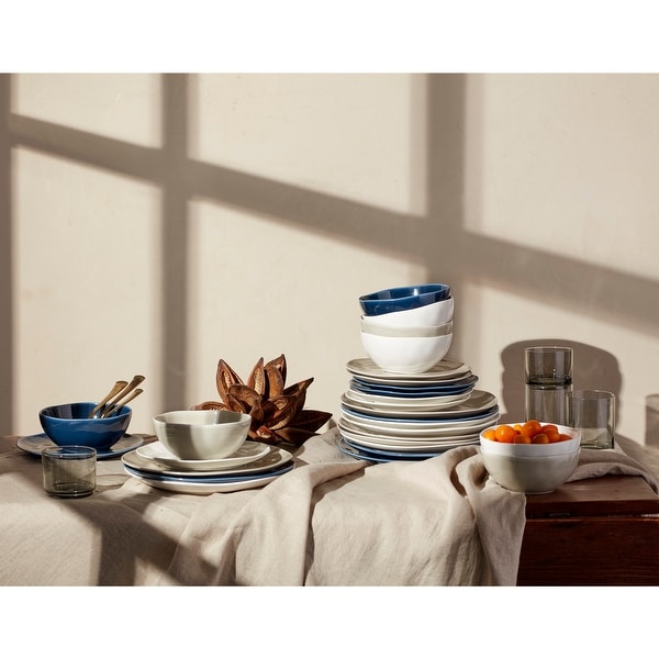 Bay Colors 12-Piece Dinnerware Set, Grey