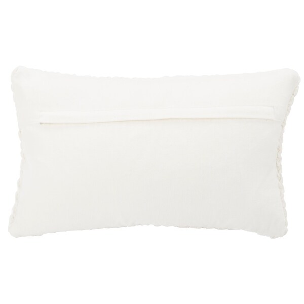 SAFAVIEH Barlett Cream Ruched 12 x 20-inch Decorative Pillow