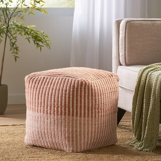 Saffron Boho Yarn Pouf by Christopher Knight Home