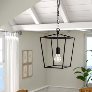 Black 1-light Lantern Pendant