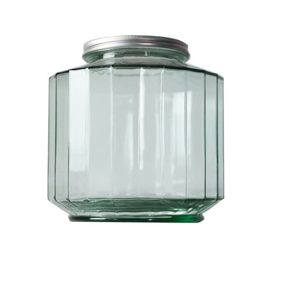 French Home Recycled Glass 6 qt. Storage Jar - Silver