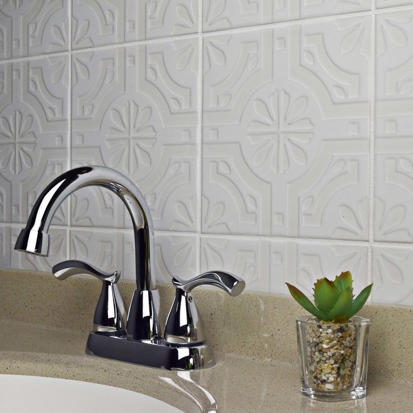 Merola Tile 7.75x7.75-inch Triple Real White Ceramic Wall Tile (25 tiles/11 sqft.)