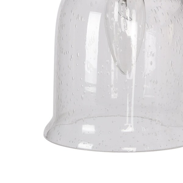 Kesa Modern 2/3-Light Black Gold Bathroom Vanity Lights Seeded Glass Bell Wall Sconces