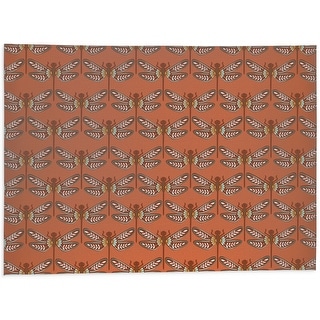 DRAGONFLY ORANGE Bath Rug By Kavka Designs