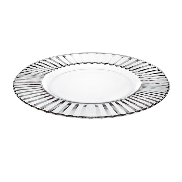 Majestic Gifts European High Quality Glass Dinner Plates- 11" Diameter- S/6