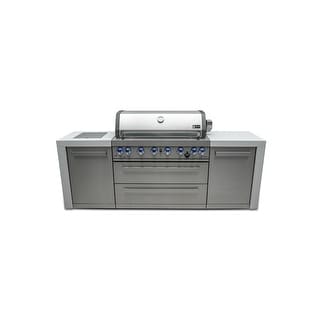 Mont Alpi 805 44-inch 6-Burner 115000 BTU Deluxe Stainless Steel Outdoor Modular Kitchen Gas Island Grill