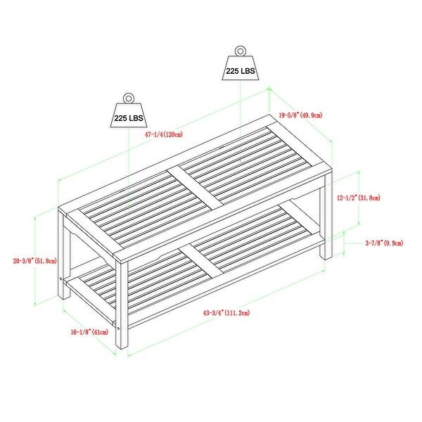 Middlebrook Surfside 50-inch Acacia Wood Outdoor Coffee Table