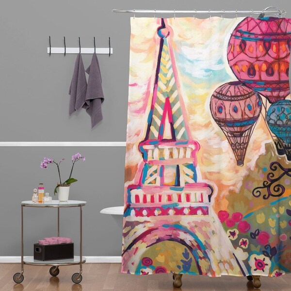Natasha Wescoat Balloons Sur Paris Shower Curtain
