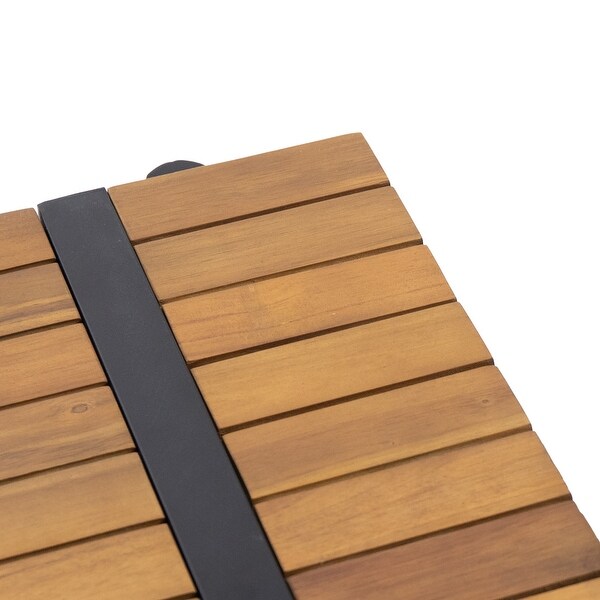 The Outdoor Acacia 5-seat Sectional Sofa Set w/ Water-resistant Cushions by Christopher Knight Home