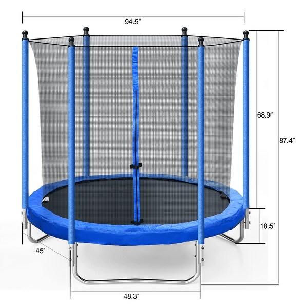 8N Trampoline (Steel Tube,Ladder)